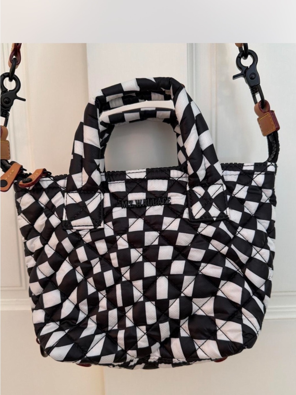 MZ Wallace checkered micro sutton